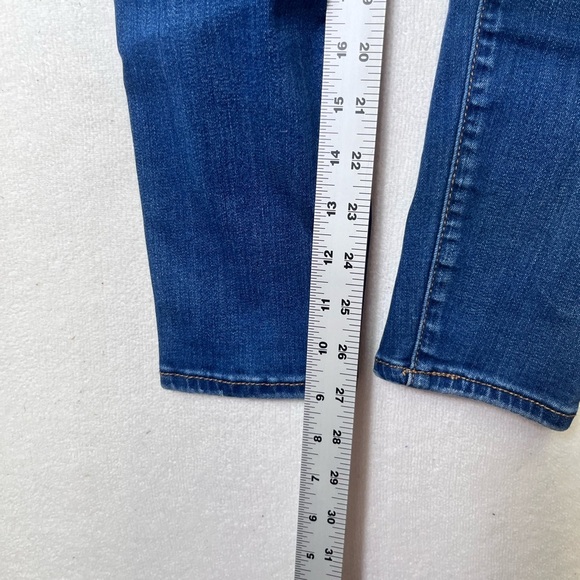 American Eagle Distressed Trashed Hi-Rise Jegging Jeans Womens 6 Blue Denim 2530 - Picture 7 of 11